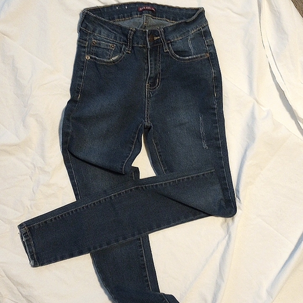 April Girl Distressed Denim Jeans-W 24 x L 28